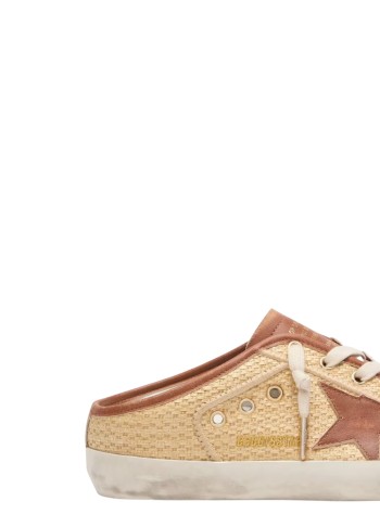 Super Star Sabot Raffia Upper Leather Toe Tongue And Star 2